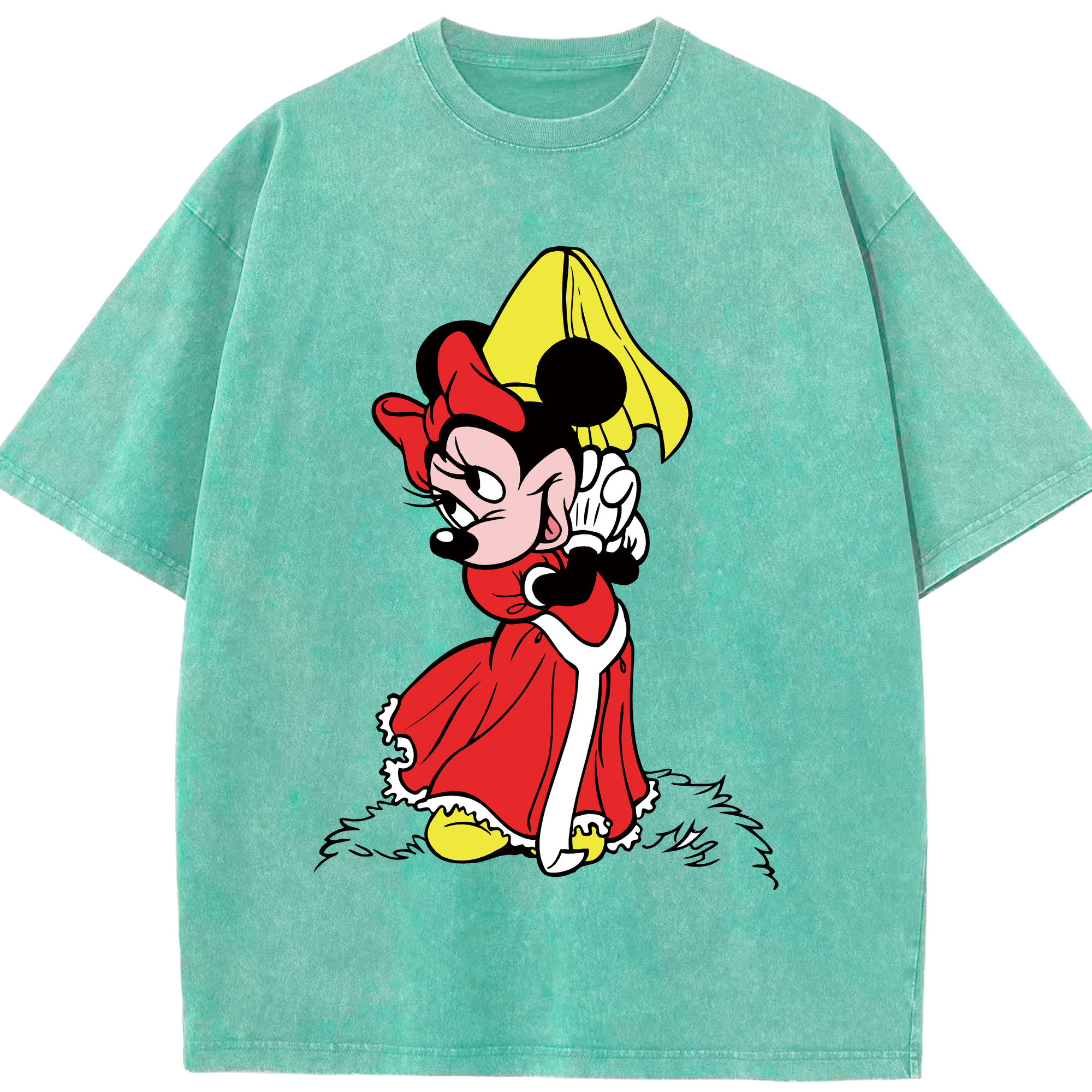 （画像用） ミッキーマウス Mickey Mouse 綿100% ヴィンテージ風 半袖Tシャツ（フロントプリント）